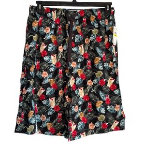 Tommy Bahama Mens Medium Cotton Lounge Sleep Shorts Black‎ Cocktails Martini NWT